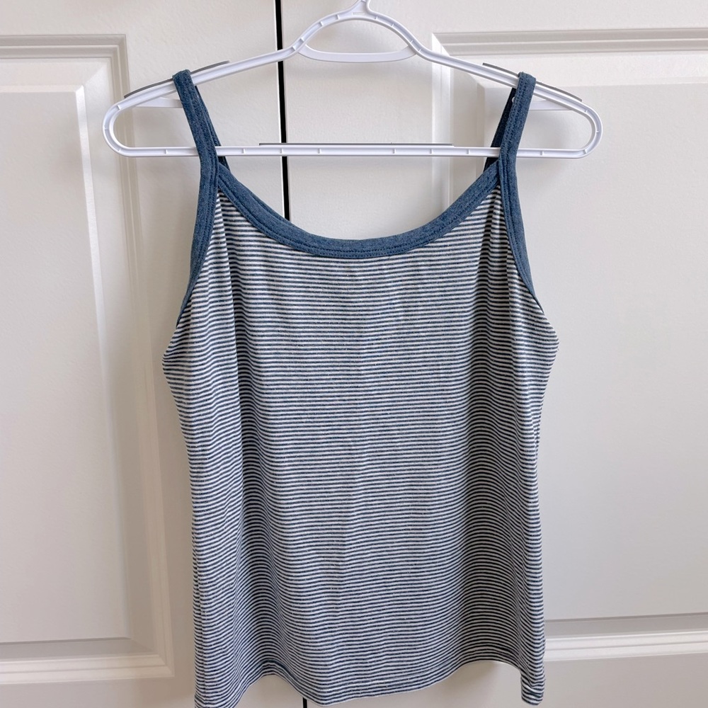 Rue 21 Blue & White Tank Top